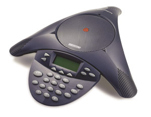 The Polycom SSIP 3000 next generation conference phone for business quality voice conferencng